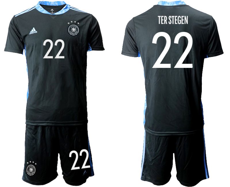 Men 2021 World Cup National Germany black goalkeeper #22 Soccer Jerseys